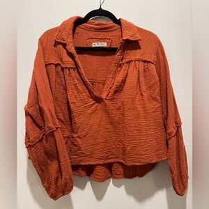 We The Free People Women’s Yucca Double Cloth Top, XS